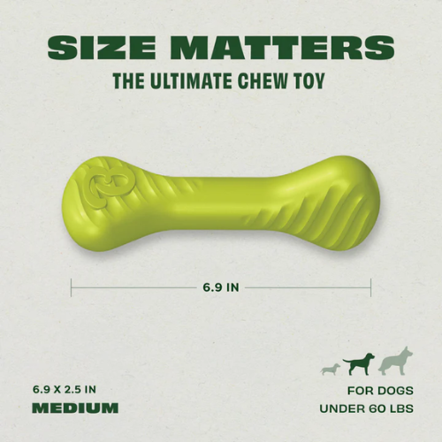 Benebone Bounce Natural Rubber Bone Chew Dog Toy