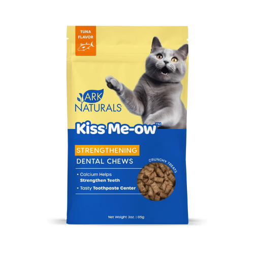 Ark Naturals Cat Dental Chews Kiss ME-OW Tuna Flavor Strengthening Cat Treats 3 oz