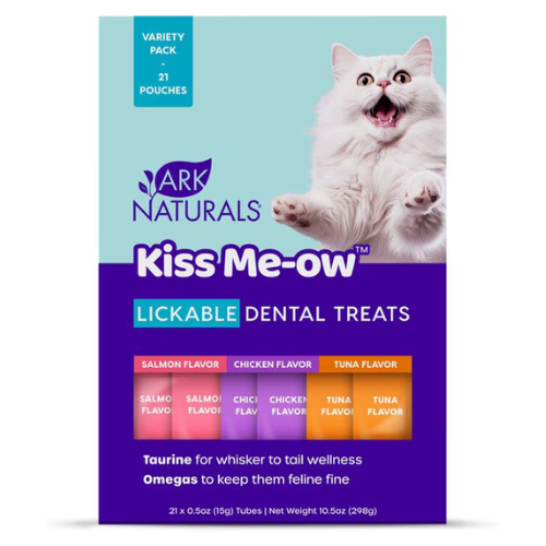 Ark Naturals Cat Dental Lickable Kiss ME-OW Variety Pack Cat Treats 10.5 oz