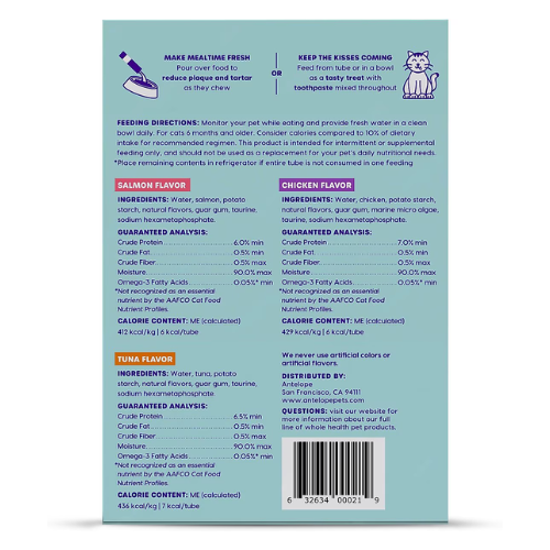 Ark Naturals Cat Dental Lickable Kiss ME-OW Variety Pack Cat Treats 10.5 oz