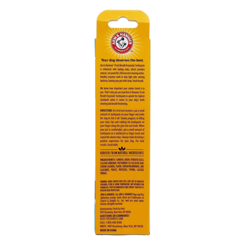 Arm & Hammer Fresh Breath Chicken Flavored Enzymatic Toothpaste Dog Dental 2.5 oz