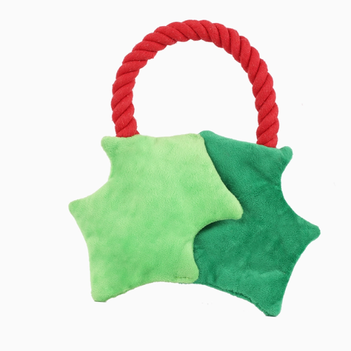 Hugsmart Pet Happy Woofmas Christmas Berry Rope Dog Toy