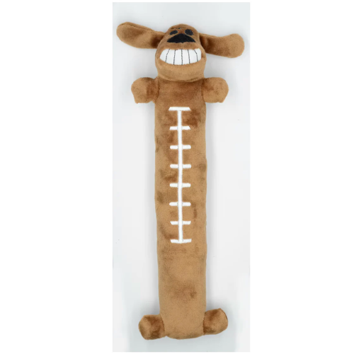 Multipet Tailgate Football Loofa Plush Dog Toy 12”