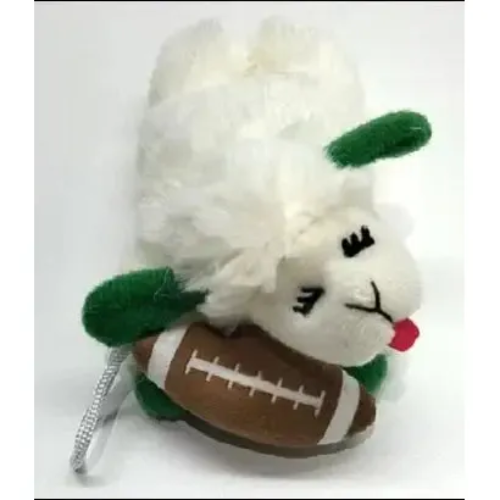 Multipet Tailgate Lamb Chop with Football Plush Cat Toy 4.5”