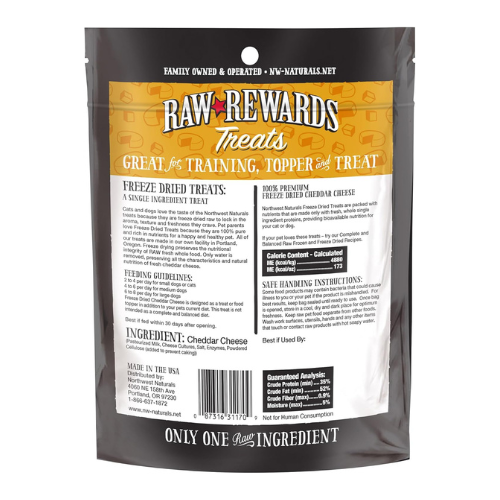 Northwest Naturals Freeze-Dried Cheddar Cheese Dog and Cat Treats 6 oz