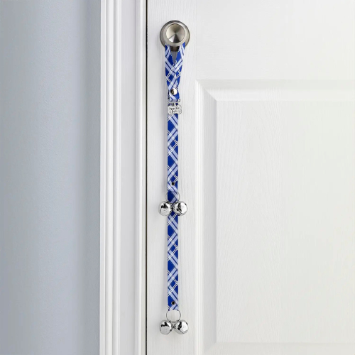 Poochie Pets PoochieBells® Dog Doorbells Blue Plaid