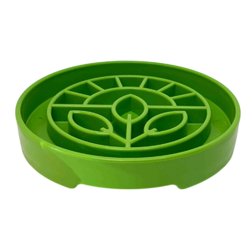 SodaPup Enriching Slow Feeder Garden Design Etray for Dogs Apple Green
