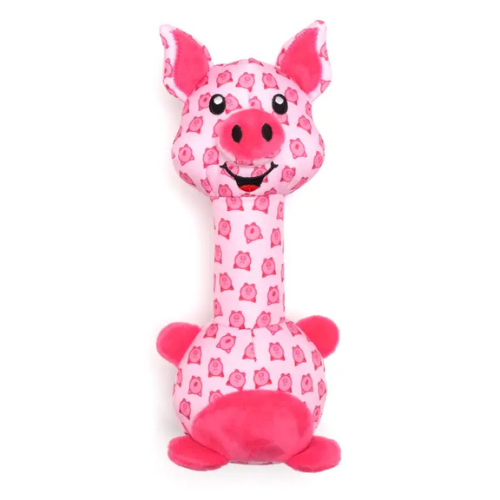 The Worthy Dog Piggy Long Neck Dog Toy