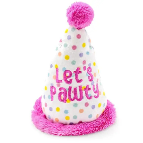 Thoozypet Birthday Hat Plush Dog Toy