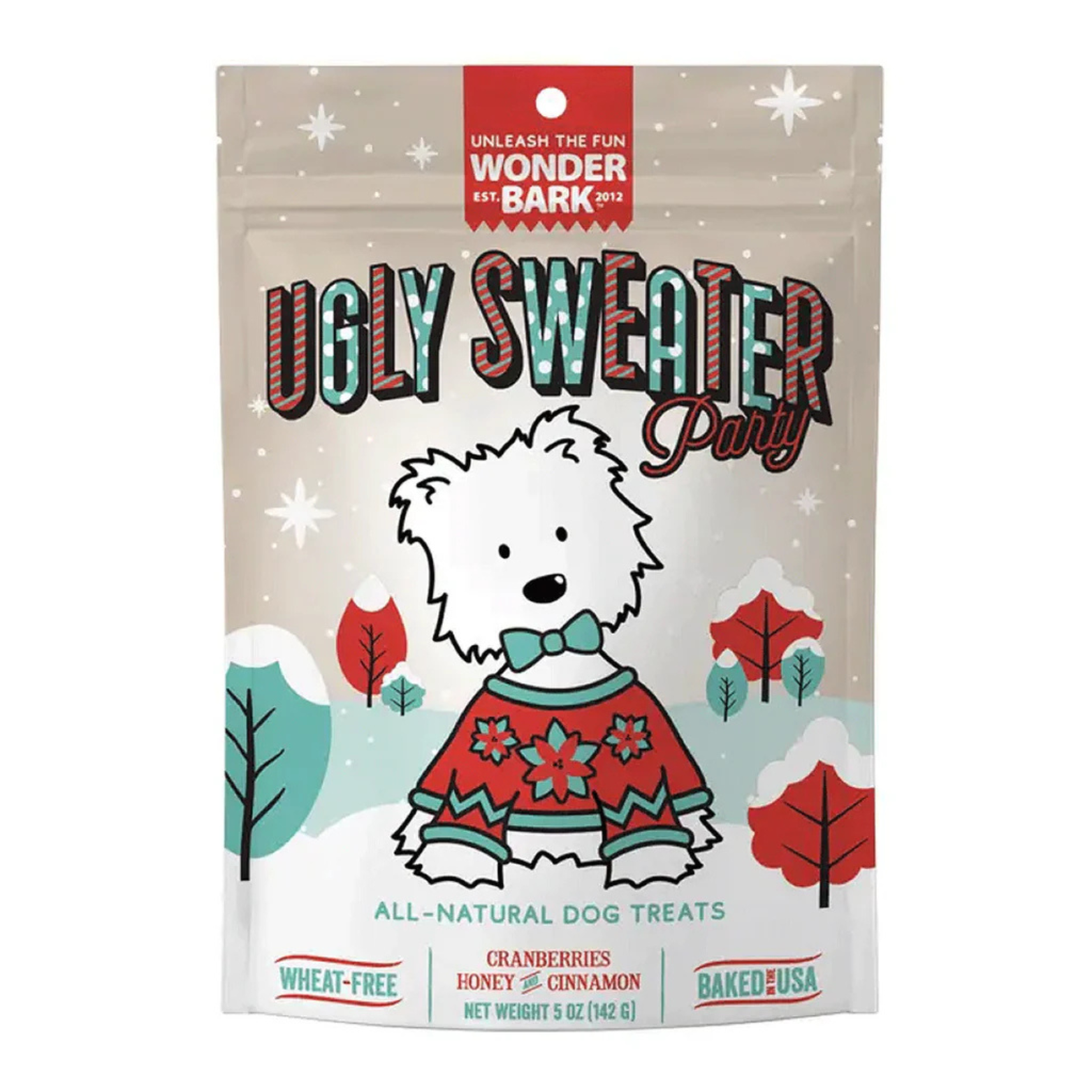 Wonder Bark Holiday Ugly Sweater Dog Treats 5 oz