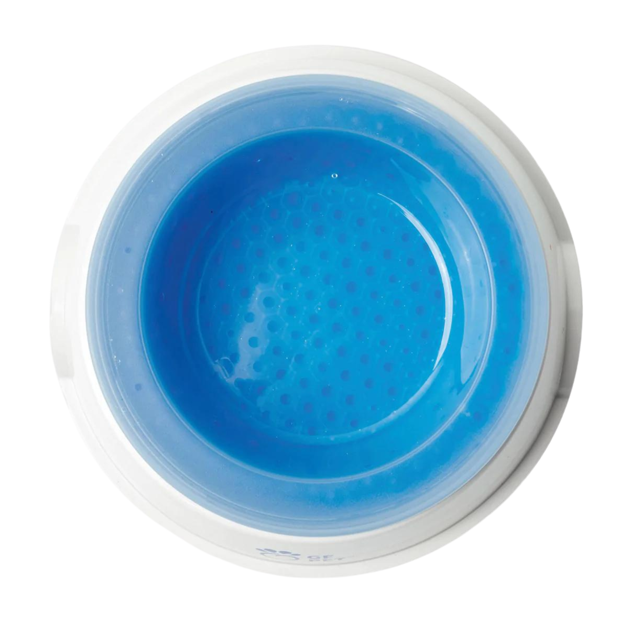 GF Pet Ice Bowl - Pet Cooling Water Bowl White/Blue - Mutts & Co.