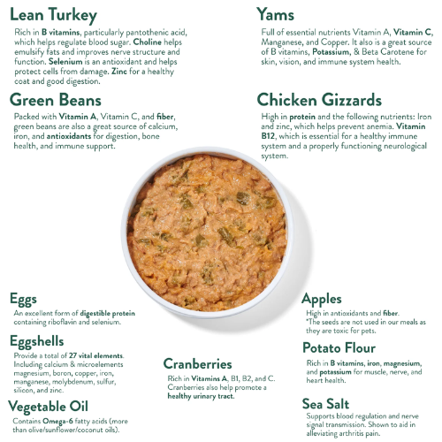 Portland Pet Gently Cooked Grandma Ada's Grain-Free Turkey & Yam Dog Food 9oz