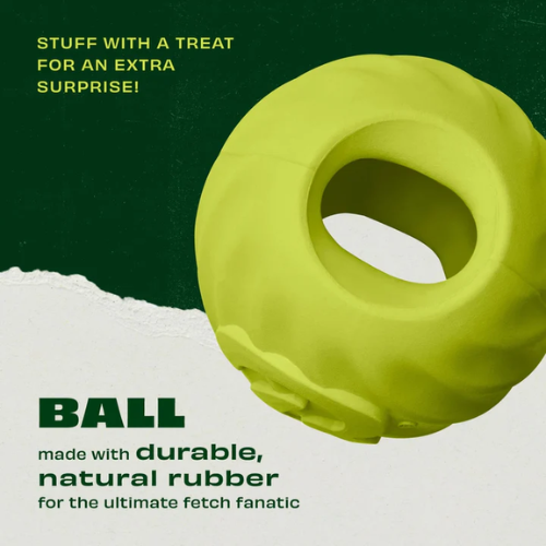 Benebone Bounce Natural Rubber Ball Fetch Dog Toy