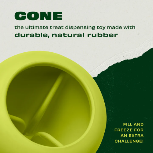 Benebone Bounce Natural Rubber Cone Enrichment Dog Toy