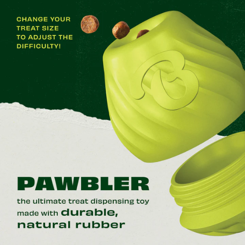 Benebone Bounce Natural Rubber Pawbler Enrichment Dog Toy