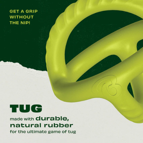 Benebone Bounce Natural Rubber Tug Dog Toy