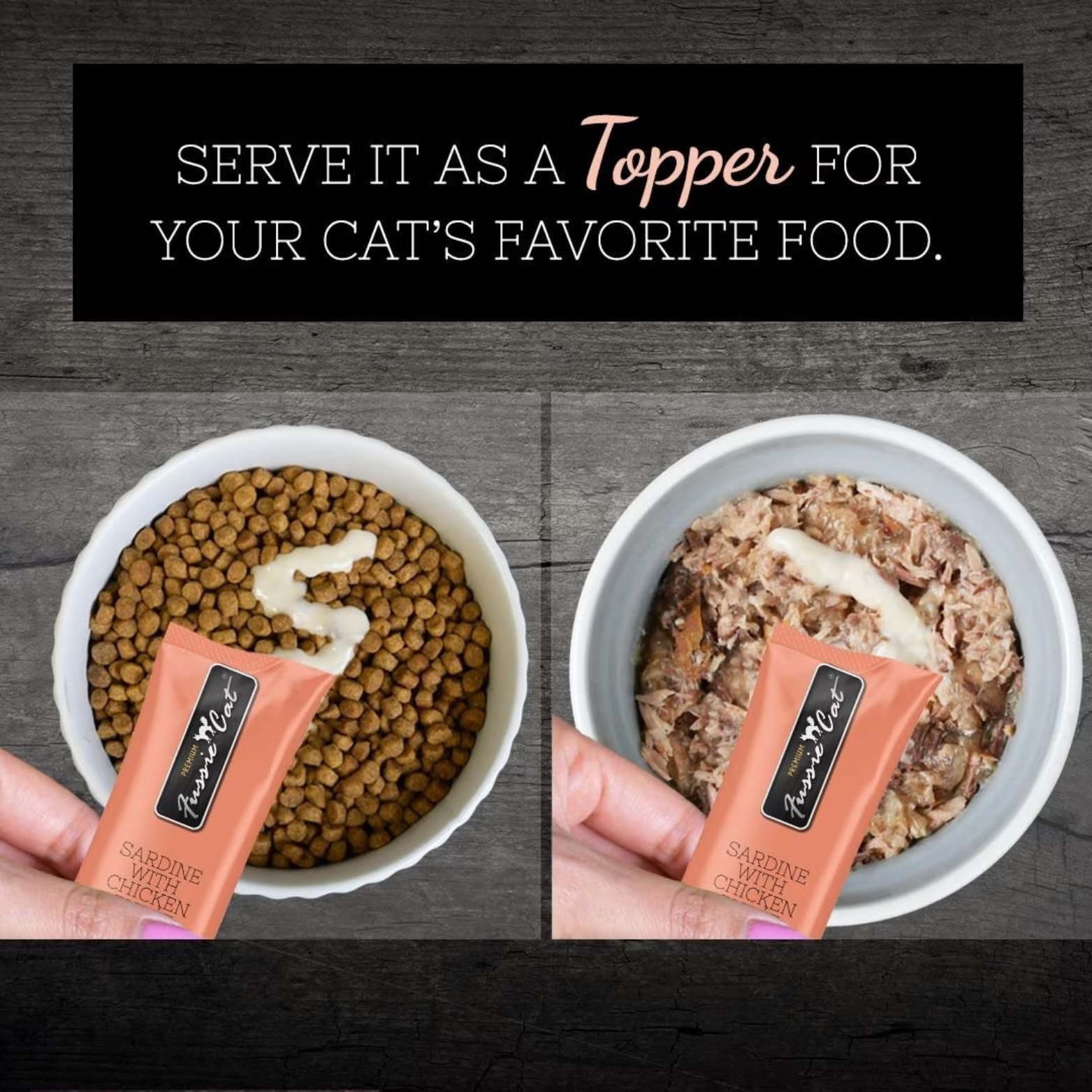Fussie Cat Puree Cat Treats Sardine & Chicken 2oz