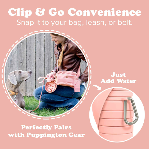 Puppington Collapsible Silicone Dog Water Bottle