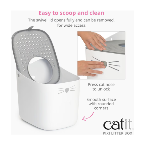Catit Pixi Cat Litter Box Grey