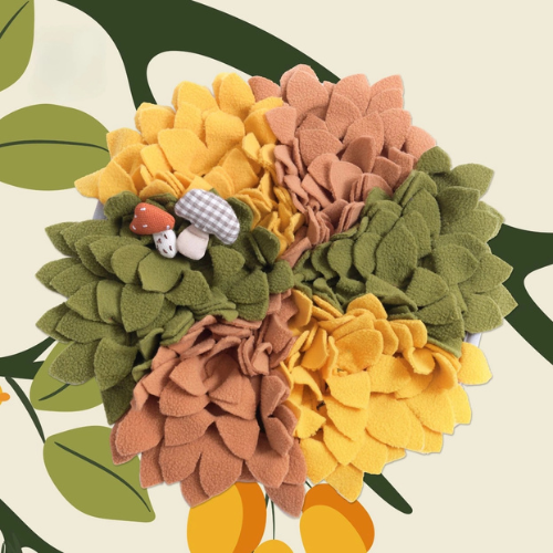 Cheerhunting Snuffy Round Flower Snuffle Feeding Mat for Dogs