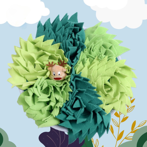 Cheerhunting Snuffy Round Flower Snuffle Feeding Mat for Dogs