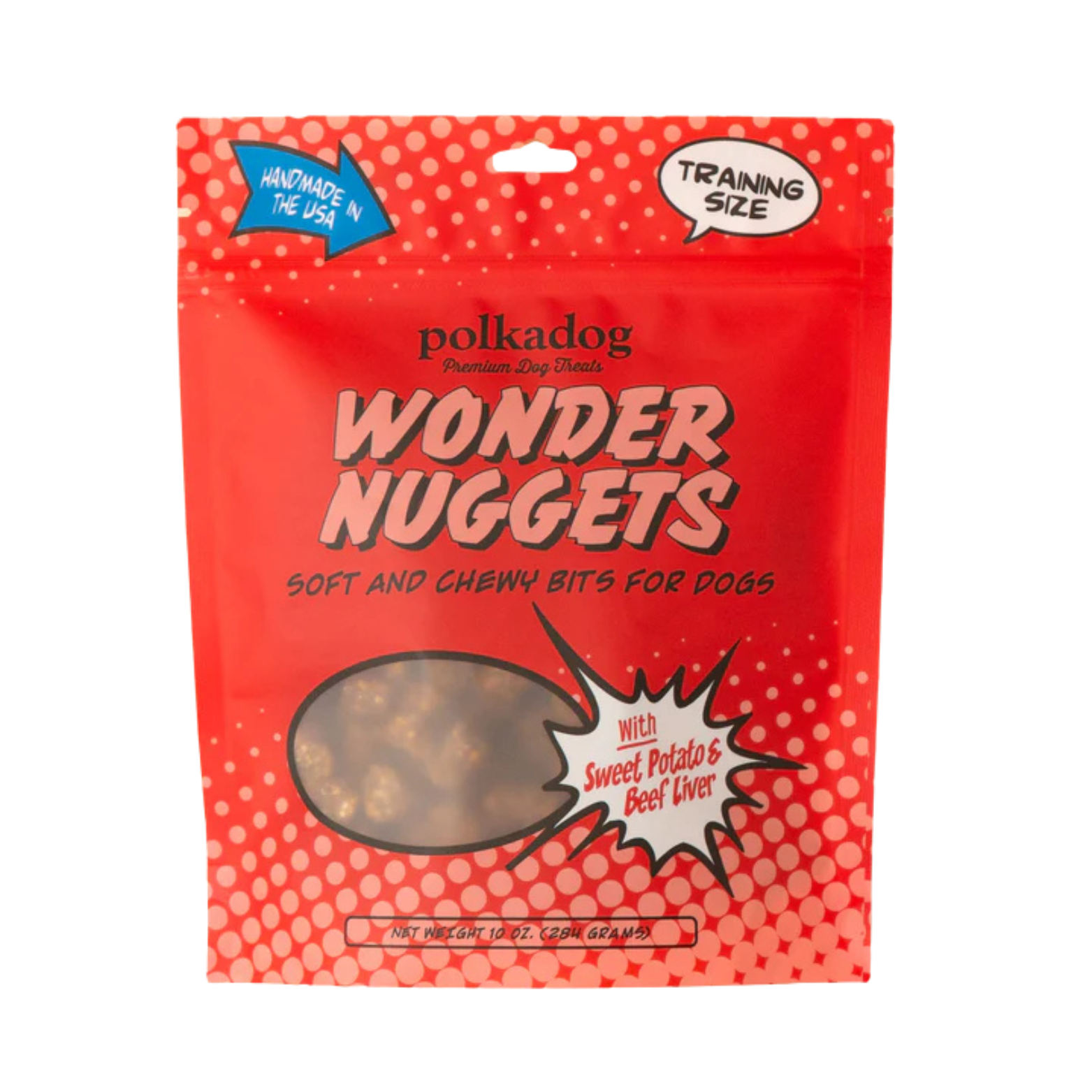 Polka Dog Wonder Nuggets Sweet Potato & Beef Soft & Chewy Dog Treats, 10-oz bag