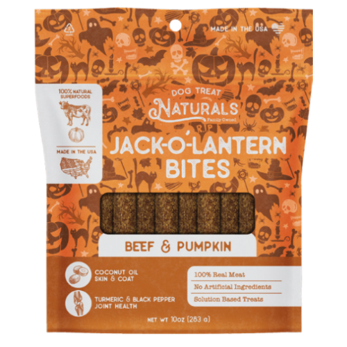 Dog Treat Naturals Jack O'Lantern Beef & Pumpkin Dog Treats 10 oz