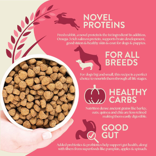 Earthborn Holistic Unrefined Roasted Rabbit with Ancient Grains & Superfoods Dry Dog Food 25-lb