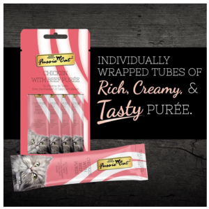 Fussie Cat Puree Cat Treats Chicken & Beef
