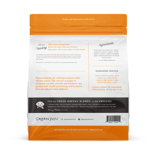 Green Juju Freeze-Dried Duck Bites Topper Dog & Cat Treats