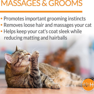 K&H Pet Products EZ Mount Self-Grooming Brush For Cats Black - Mutts & Co.