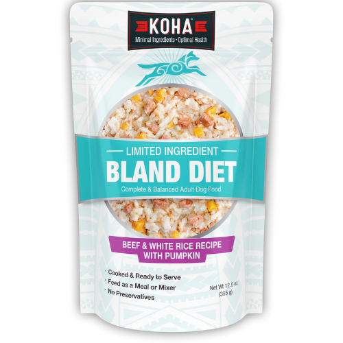 Koha Limited Ingredient Wet Bland Diet Beef & White Rice Recipe for Dogs 12.5 oz Pouch