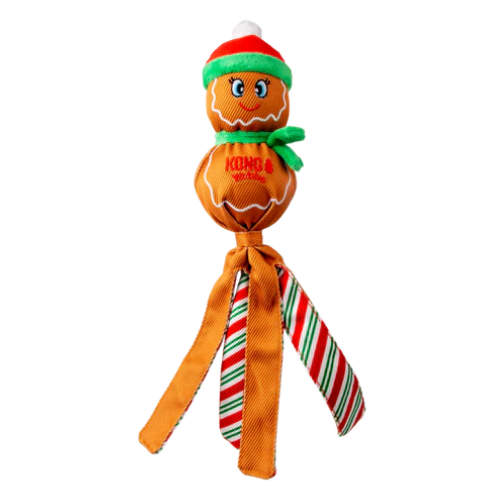 Kong Holiday Gingerbread Wubba Dog Toy Large