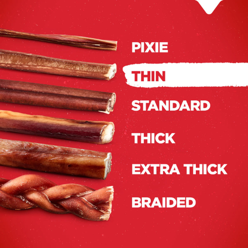 Natural Farm Odor Free Extra Thin Bully Sticks 6" 10pk
