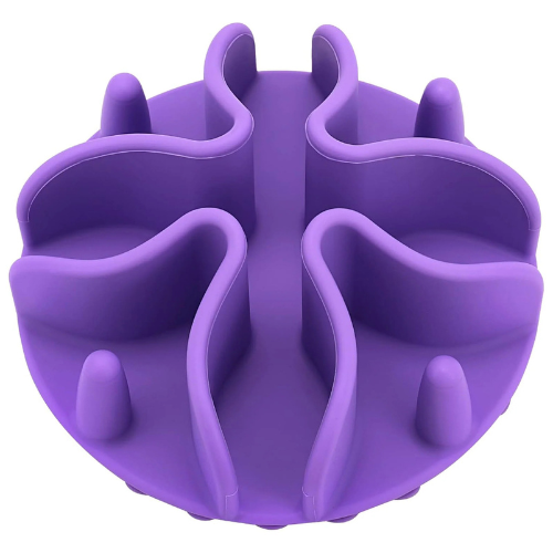 Palz & Co Paw Puzzle Slow Feeder Dog Bowl Purple Insert, Medium