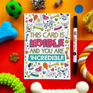 Scoff Paper This Card Is Edible Chicken Flavored Edible Card for Dogs