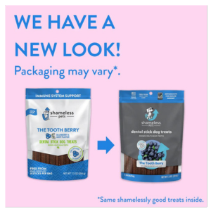 Shameless Pets The Tooth Berry Dental Sticks for Dogs, 7.2oz