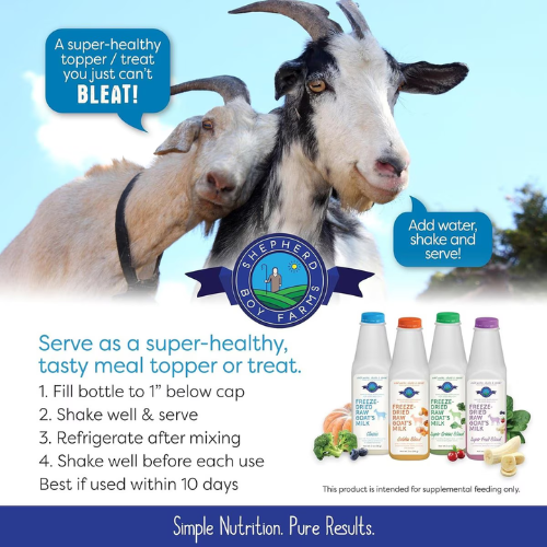 Shepherd Boy Farms Raw Goat's Milk Super Fruit Freeze-Dried Dog & Cat Food