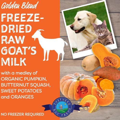 Shepherd Boy Farms Raw Goat's Milk Golden Blend Freeze-Dried Dog & Cat Food
