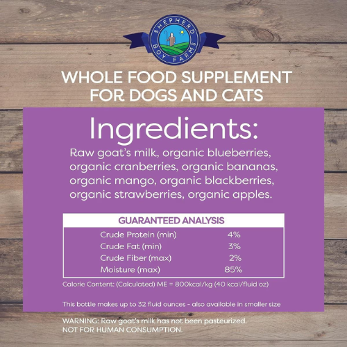Shepherd Boy Farms Raw Goat's Milk Super Fruit Freeze-Dried Dog & Cat Food