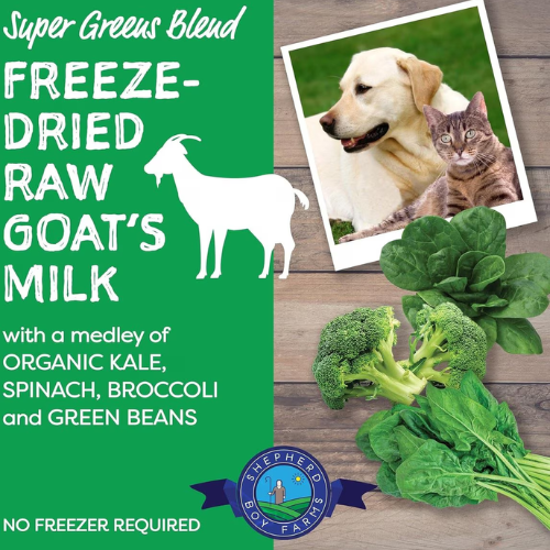 Shepherd Boy Farms Raw Goat's Milk Super Green Freeze-Dried Dog & Cat Food