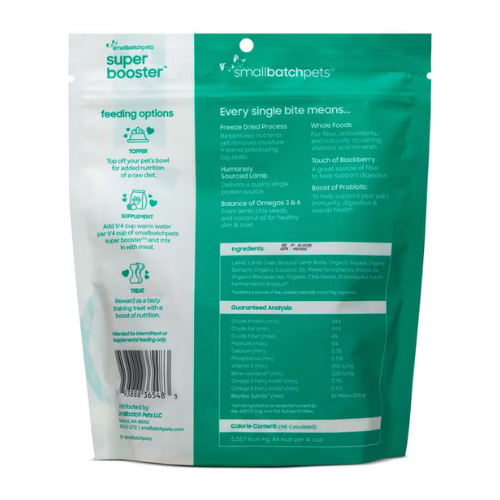 Smallbatch Pets Super Booster Lamb Bites Grain-Free Adult Freeze-Dried Dog & Cat Treats