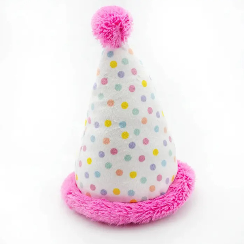 Thoozypet Birthday Hat Plush Dog Toy
