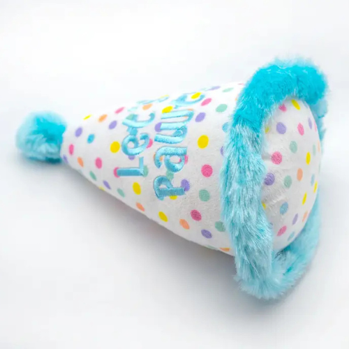 Thoozypet Birthday Hat Plush Dog Toy