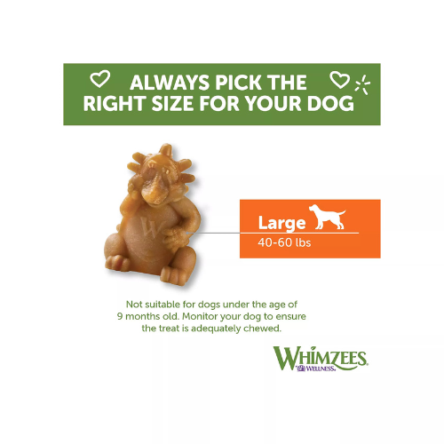 Whimzees Hedgehog Dental Chews Natural Grain-Free Dental Dog Treats