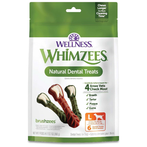 Whimzees Brushzees Dental Chews Natural Grain-Free Dental Dog Treats