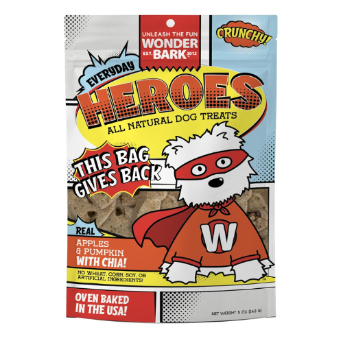 Wonder Bark Everyday Heroes Pumpkin & Apple Sauce Crunchy Dog Treats 5 oz