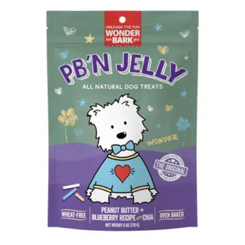 Wonder Bark Everyday PB N Jelly Crunchy Dog Treats 6 oz