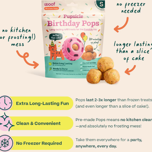 Woof Pet Birthday Pupsicle Pops Refills Dog Treat