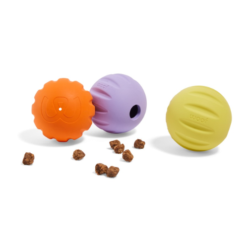 Woof Pet Forager Flyball Dog Toy 3-Pack